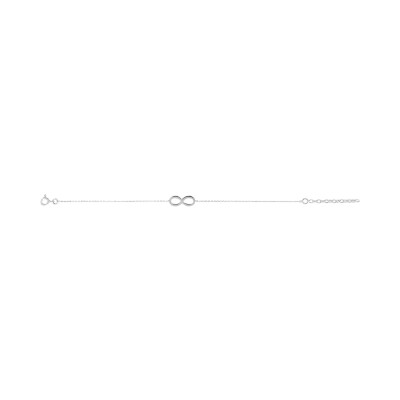 Bracelet en argent rhodié, taille 18cm