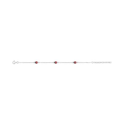 Bracelet en argent rhodié