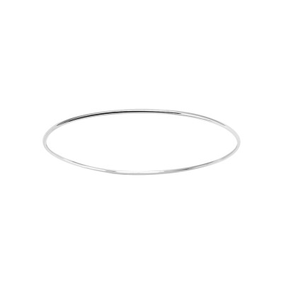Bracelet Jonc en argent rhodié