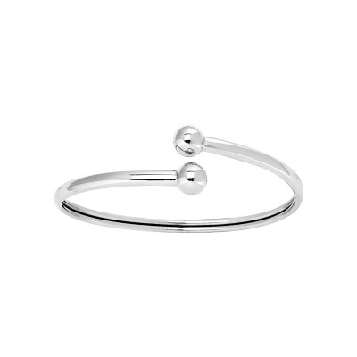 Bracelet Jonc en argent rhodié