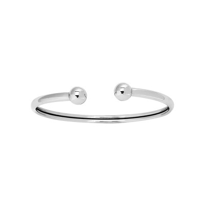 Bracelet Jonc en argent rhodié