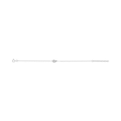 Bracelet en argent rhodié et oxyde de zirconium, taille 18cm