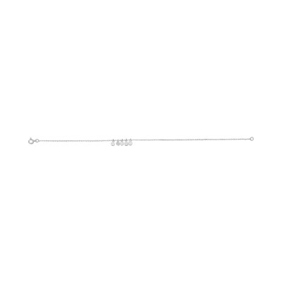 Chaîne de cheville en argent rhodié