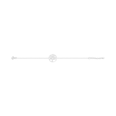Bracelet en argent rhodié