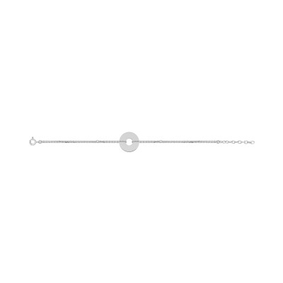 Bracelet à graver en argent rhodié, taille 16+3cm