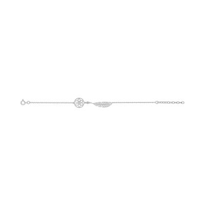 Bracelet en argent rhodié et oxyde de zirconium