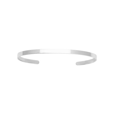 Bracelet Jonc en argent rhodié
