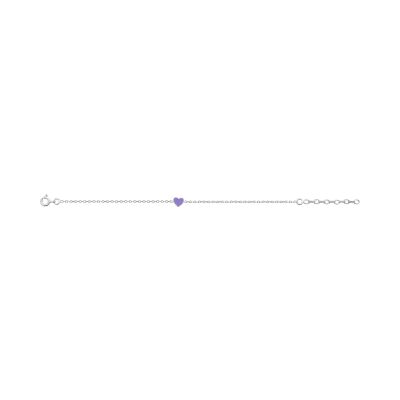 Bracelet en argent rhodié