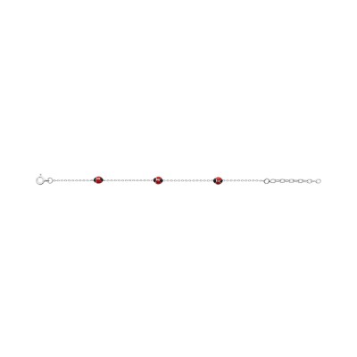 Bracelet en argent rhodié
