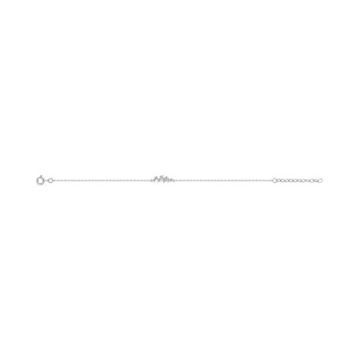 Bracelet en argent rhodié et oxyde de zirconium