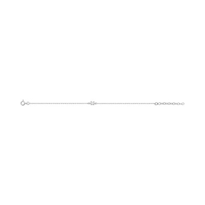 Bracelet en argent rhodié et oxyde de zirconium