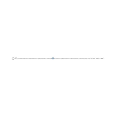 Bracelet en argent rhodié et oxyde de zirconium