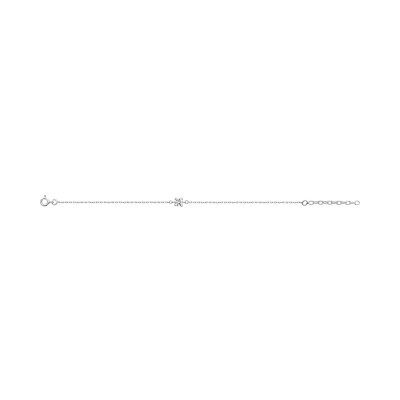 Bracelet en argent rhodié et oxyde de zirconium