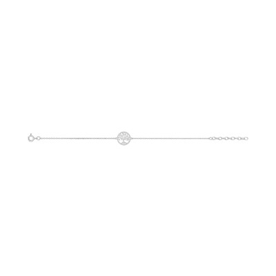 Bracelet en argent rhodié