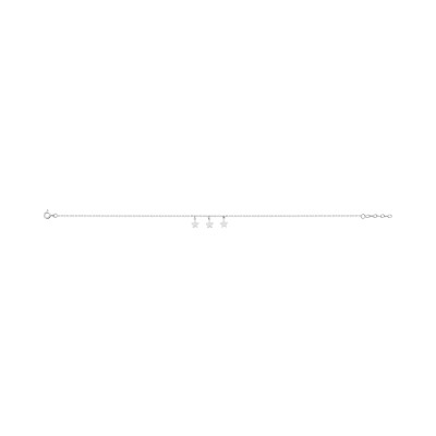 Chaîne de cheville en argent rhodié