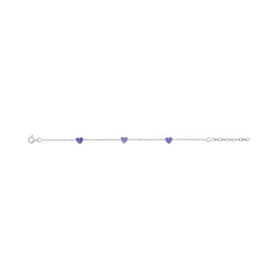 Bracelet en argent rhodié