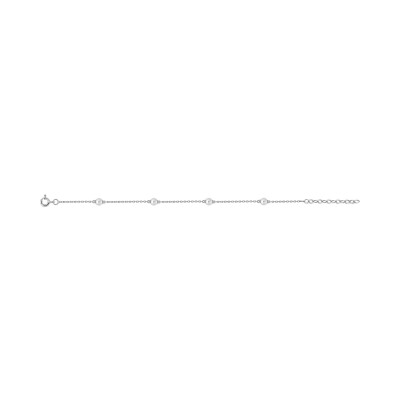 Bracelet en argent rhodié et perle d'imitation
