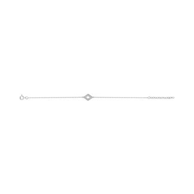 Bracelet en argent rhodié et oxyde de zirconium