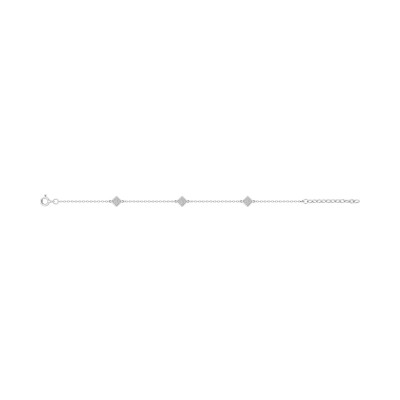 Bracelet en argent rhodié et oxyde de zirconium