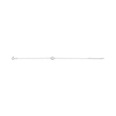 Bracelet en argent rhodié et perle de culture