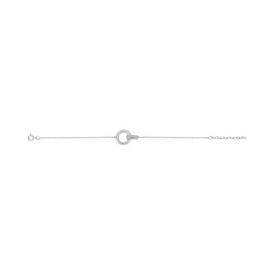 Bracelet en argent rhodié et oxyde de zirconium