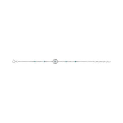 Bracelet en argent rhodié