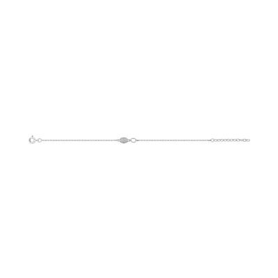 Bracelet en argent rhodié et oxyde de zirconium
