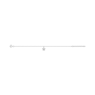 Bracelet en argent rhodié