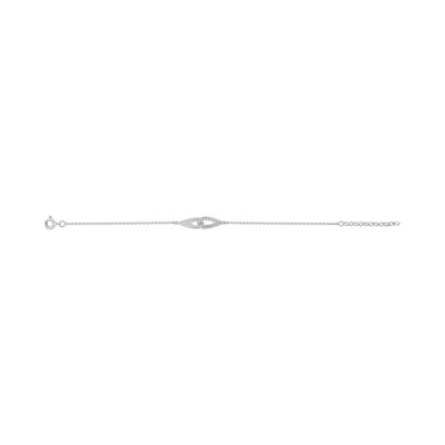 Bracelet en argent rhodié et oxyde de zirconium