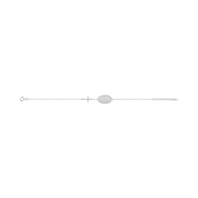 Bracelet en argent rhodié