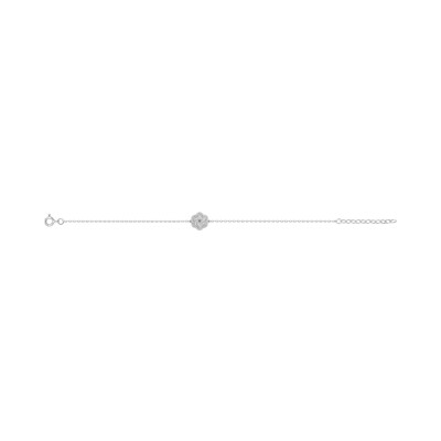 Bracelet en argent rhodié et oxyde de zirconium