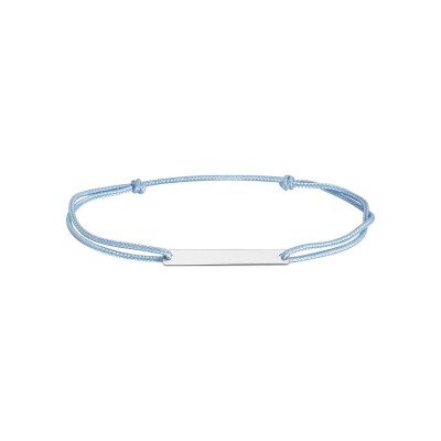 Bracelet corde à graver en argent rhodié