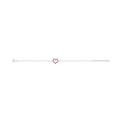 Bracelet en argent rhodié et oxyde de zirconium