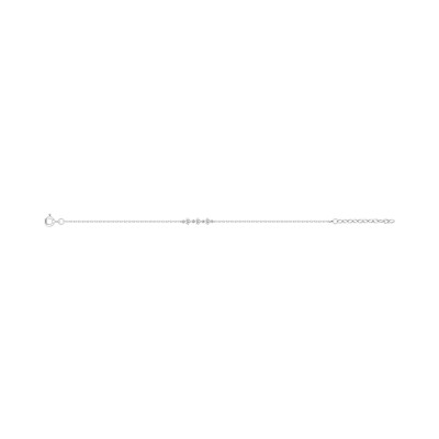 Bracelet en argent rhodié et oxyde de zirconium
