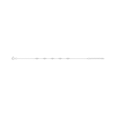 Bracelet en argent rhodié et oxyde de zirconium
