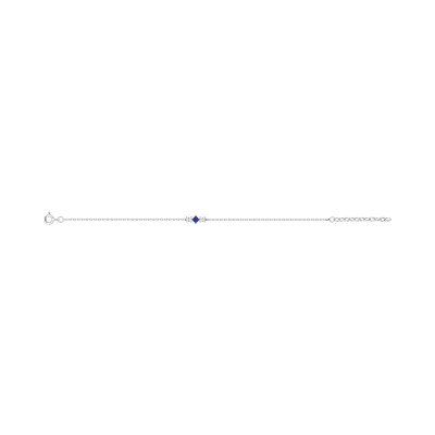 Bracelet en argent rhodié et oxyde de zirconium