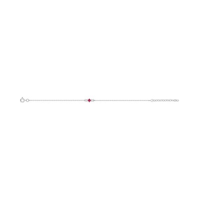Bracelet en argent rhodié et oxyde de zirconium