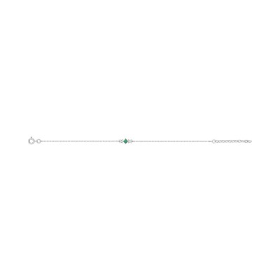 Bracelet en argent rhodié et oxyde de zirconium