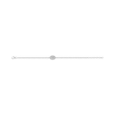 Bracelet en argent rhodié et oxyde de zirconium