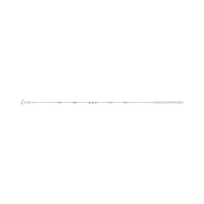 Bracelet en argent rhodié et oxyde de zirconium