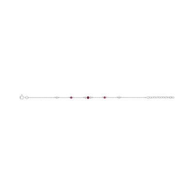 Bracelet en argent rhodié et oxyde de zirconium