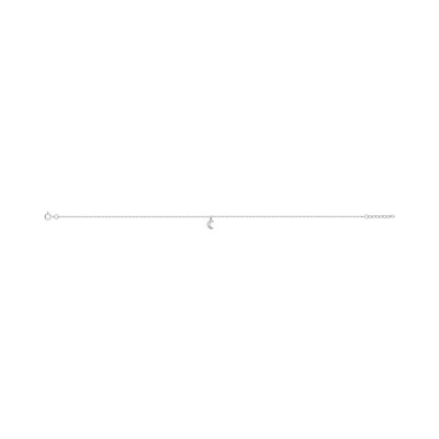 Chaîne de cheville en argent rhodié