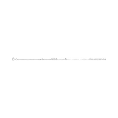 Bracelet en argent rhodié et oxyde de zirconium