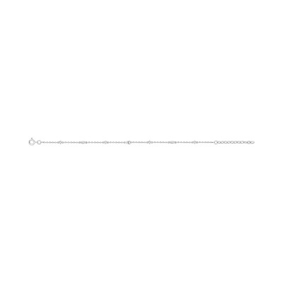 Bracelet en argent rhodié et oxyde de zirconium