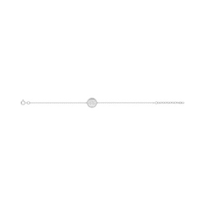 Bracelet en argent rhodié et oxyde de zirconium
