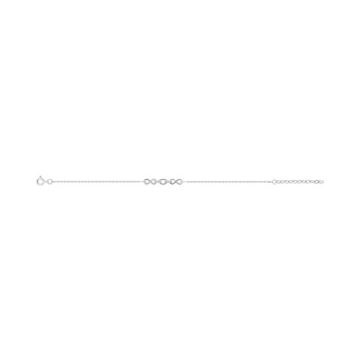 Bracelet en argent rhodié et oxyde de zirconium