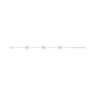 Bracelet en argent rhodié