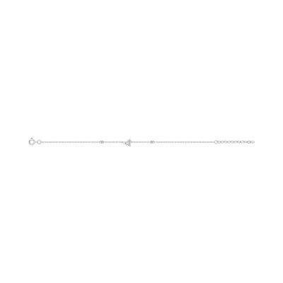 Bracelet en argent rhodié et oxyde de zirconium