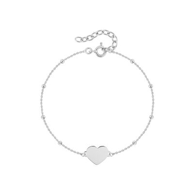 Bracelet en argent rhodié