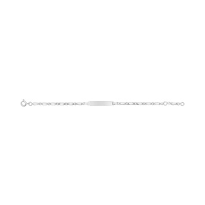 Gourmette bébé en argent rhodié, taille 15cm